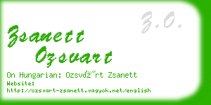 zsanett ozsvart business card